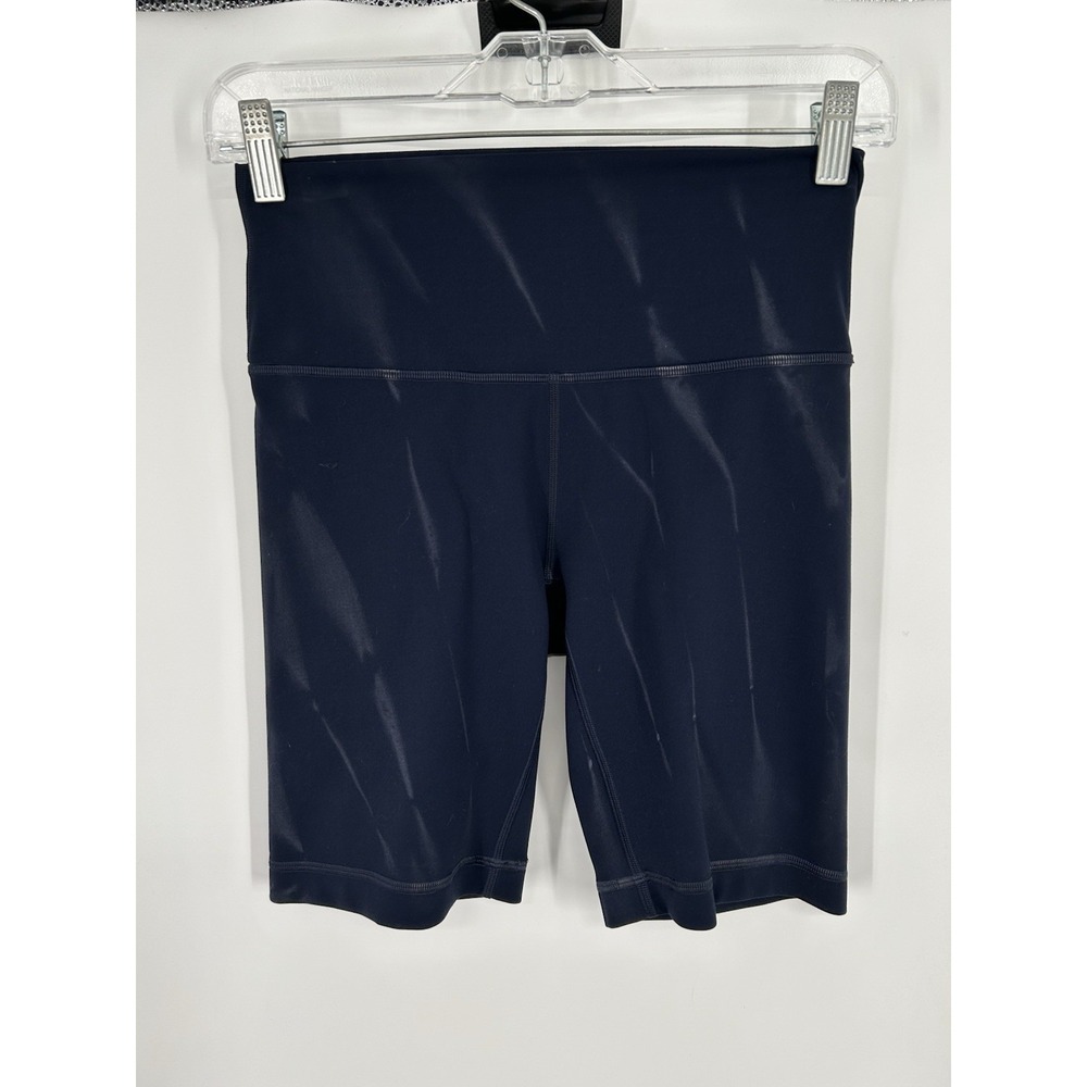 Lululemon Wunder Train High-Rise Short 8"‎ Sun Bleached Wash True Navy Size 6